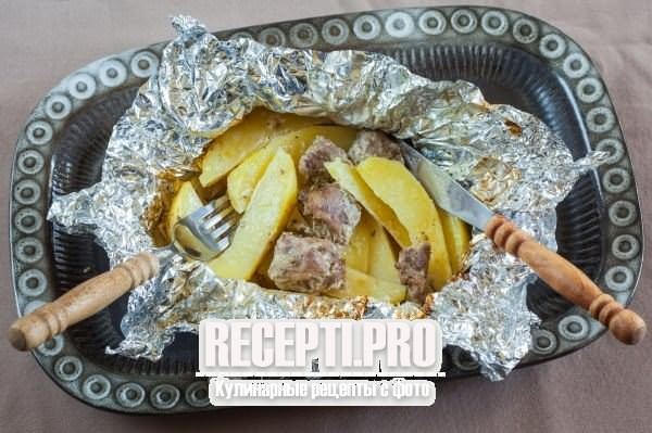Как приготовить рецепт Картошка с бараниной в духовке