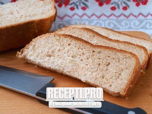 Белый хлеб с отрубями в хлебопечке