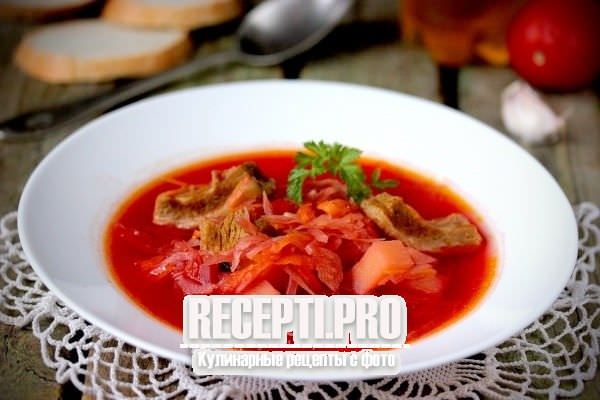 Борщ с квашеной капустой