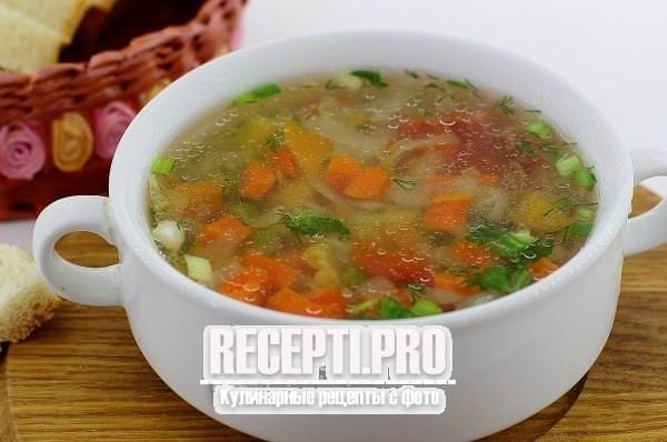 Диетический суп из овощей