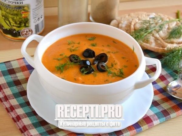 Диетический томатно-тыквенный суп