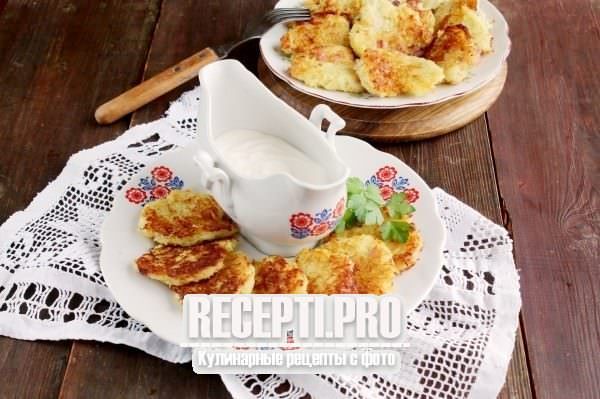 Драники с ветчиной и сыром