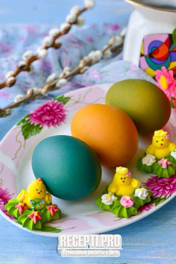 Как покрасить яйца гелевыми красителями?