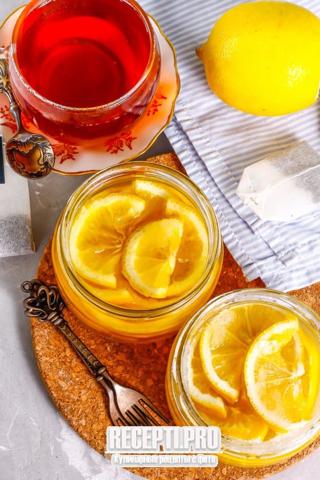 Лимоны в мёде и в сахаре (отдельно)