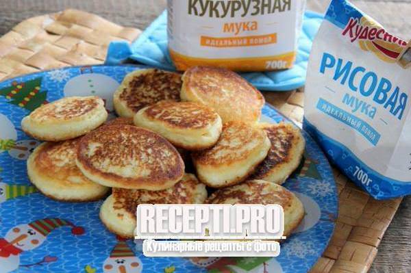 Оладьи из рисовой и кукурузной муки