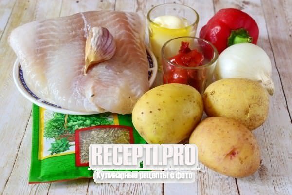 Рецепт - Жареный пангасиус с картофелем и салатом | irhidey.ru