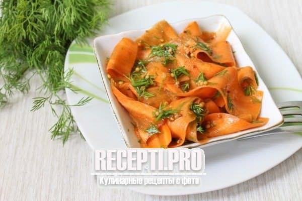 Пикантная закуска из моркови