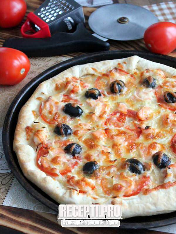 Пицца со слабосоленой семгой – пошаговый рецепт приготовления с фото