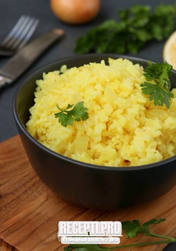 Рис с лимоном на сковороде