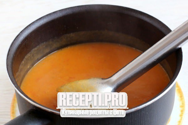 Томатно-тыквенный суп-пюре с картофелем