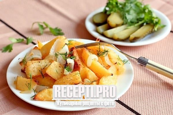 Вареная картошка, запеченная в духовке