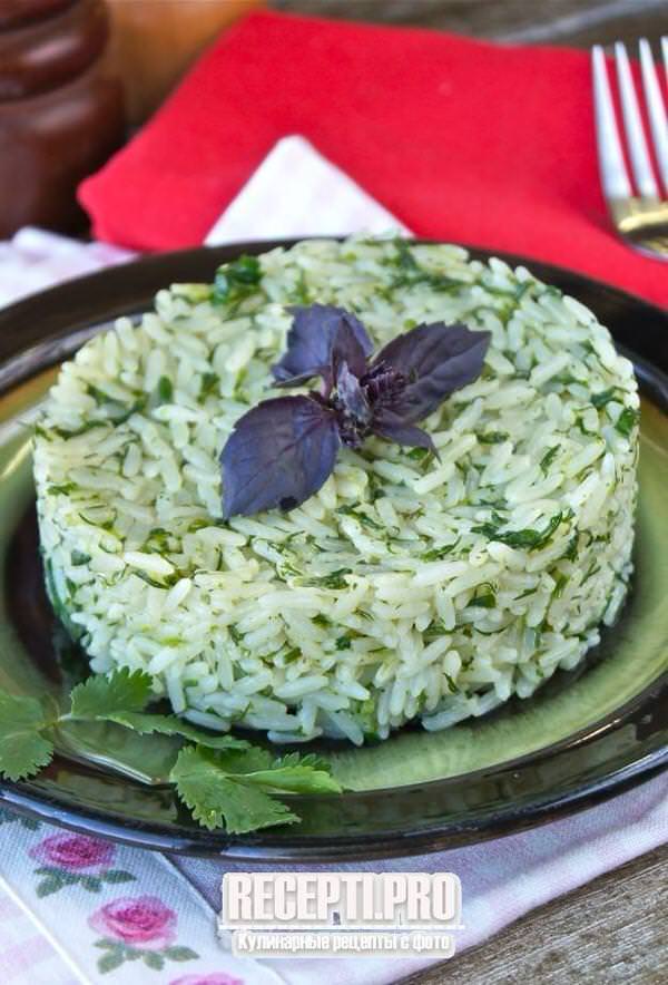 Зеленый рис (с зеленью)