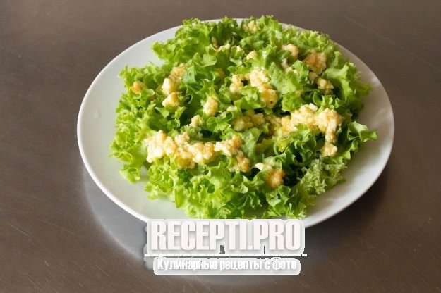 Зелёный салат с яйцом (из парижского ресторана «Максим»)